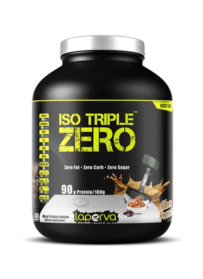 Buy Iso Triple Zero Whey Protein Isolate Belgian Choco Peanut Flavor 4Lb in UAE