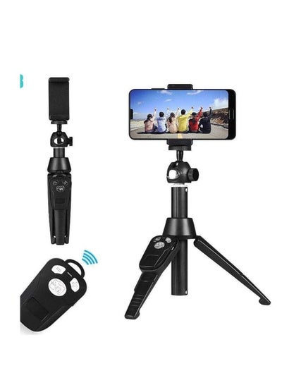 Buy H8 Professional Universal Premium Portable Bluetooth Tripod Selfie Stick Aluminium Rod, Monopod, Handheld Lightweight Selfie Tripod 3-in-1 with Remote Shutter in Egypt