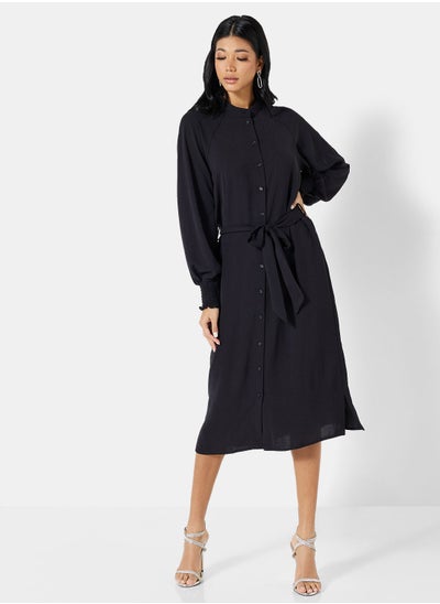 Buy Belted Midi Shirt Dress in Saudi Arabia