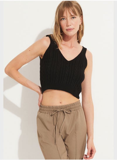 Buy V-Neck Crop Top in UAE