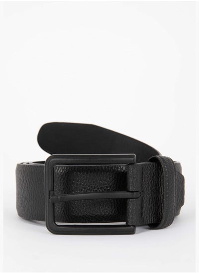 Buy Faux Leather Classic Belt in UAE