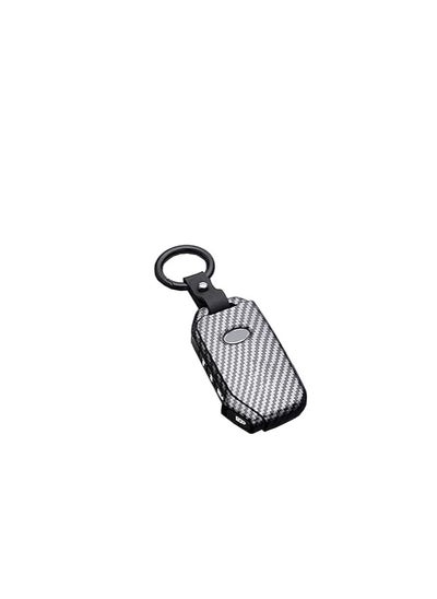 Buy Carbon Fiber Key Fob Case Cover For Kia Ceed Cerato Forte Niro Seltos Sorento Soul Sportage Telluride K5 Smart Entry Key 4 Buttons Black in Egypt