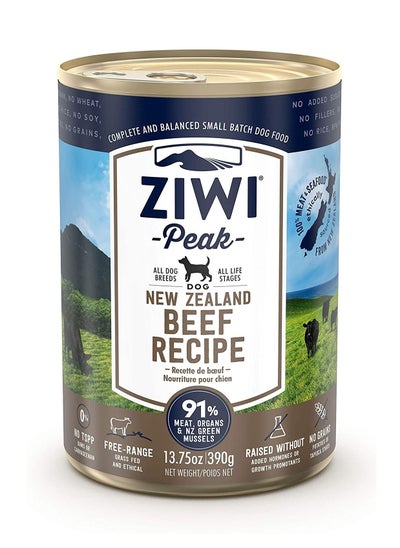 Buy Beef Recipe Canned Dog Wet Food 390g in UAE