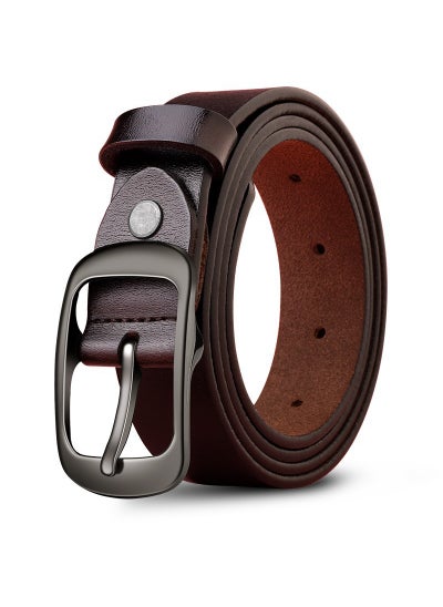 اشتري Hot Sale Genuine Leather Womens Belt Korean Style FashionBrown Brown في الامارات