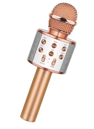 اشتري Wireless Bluetooth Karaoke Microphone Rechargeable Kids Microphone Karaoke Machine Professional Handheld Karaoke Mic Speaker Home KTV Kids Birthday Party - Best Gifts for Kids Adults (Rose Gold) في الامارات