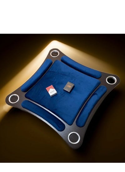 Buy Card and Game Table for Belote and Jakaroo Curved Wooden Floor With Cup Holder in Saudi Arabia