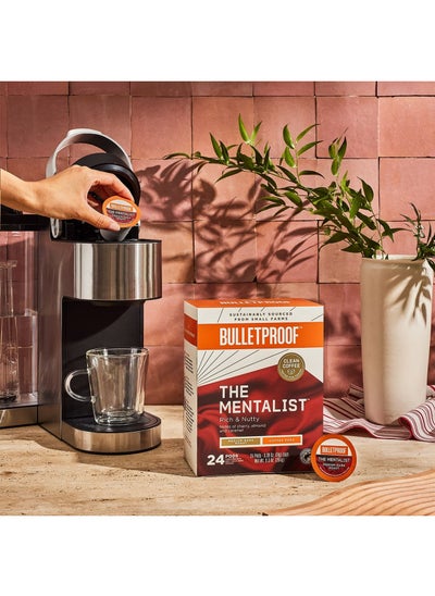 Buy Bulletproof The Mentalist Medium-Dark Roast Single-Serve Pods, 24 Count, 100% Arabica Coffee Sourced from Guatemala, Colombia & El Salvador in UAE