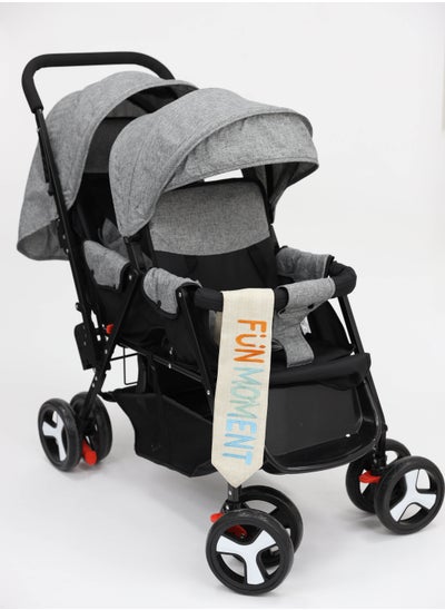 Buy Double Folding Two-Seater Baby Stroller in Saudi Arabia