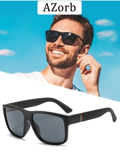 Buy Men's Sunglasses Square Classic Design Men Women Sun Glassess UV400 Protection Lens Sun Glas Shades for Driving Travel Daily Sunglass Eyewear Black in Saudi Arabia