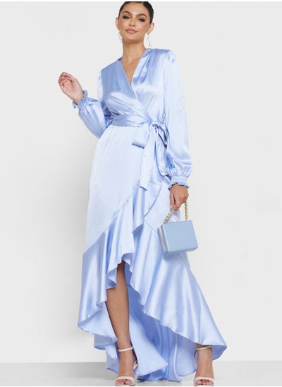 Buy Ruffle Hem Tie High Low Dress in Saudi Arabia