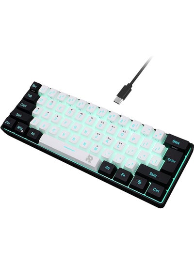 Buy 61 Keys RGB Gaming Keyboard 60% Mini Wired Waterproof for Gamer in UAE
