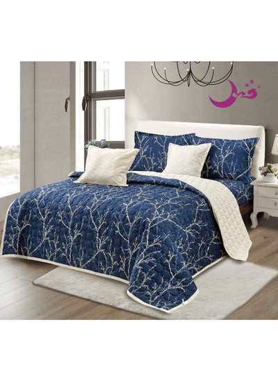 Buy Single quilt set with batted sheet, consisting of 4 pieces, size 160 x 210 cm in Saudi Arabia