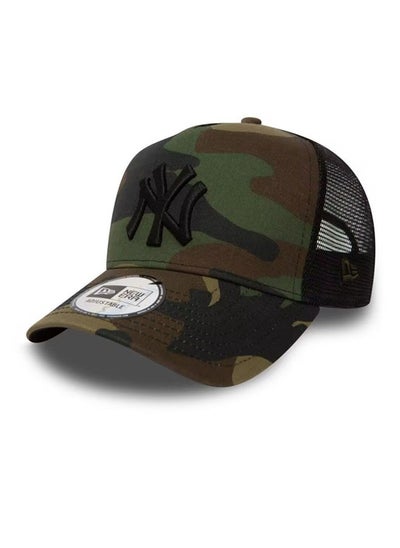 اشتري New Era MLB New York Yankees fashion sun hat, mesh hat, outdoor men's and women's sports duckbill hat camouflage military green في الامارات