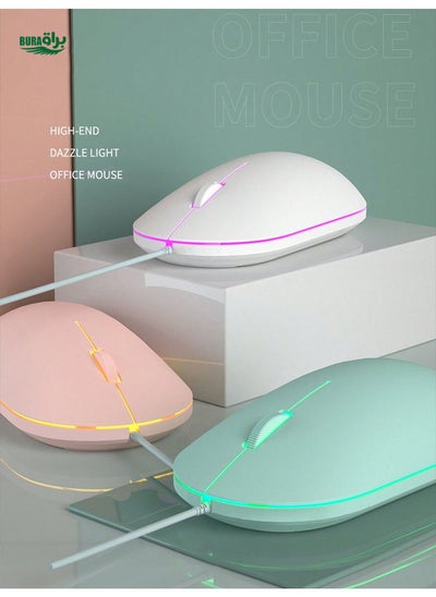 Buy USB Wired Mouse Silent Cute Mini Mouse, Ergonomic Design, USB Optical Mouse, Creative Computer PC Laptop in Saudi Arabia