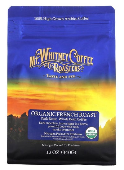 Buy Organic French Roast Whole Bean Coffee Dark Roast 12 oz (340 g) in UAE