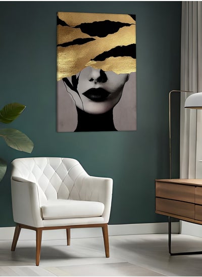 Buy Canvas Wall Art Stretched Over Wooden Frame with Mystry Woman Painting in Saudi Arabia