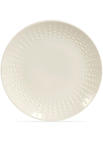 Buy Drops Porcelain Side Plate, White - 21 cm in UAE