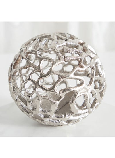 اشتري Wicker Aluminium Cutwork Decorative Orb 11 x 11 x 11 cm في الامارات