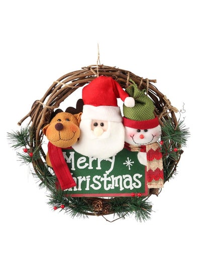 Buy 14 Inch Merry Christmas Wreath Decorations in UAE