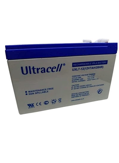 Buy Ultracell 12V UL7-12 Rechargeable VRLa Lead Acid Battery - 7Ah in UAE