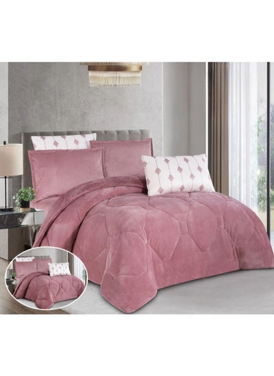 Buy Winter Duvet Set With Two Sides Made Of Sturdy And Soft Fabric With Heavy Filling 4 Pieces Single Size in Saudi Arabia