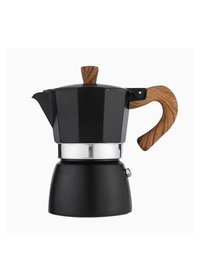 اشتري Liying Stovetop Espresso Maker Moka Pot (6cup), Leak-Proof, Perfect for Authentic Cuban & Italian Style Espresso (BLACK) في الامارات