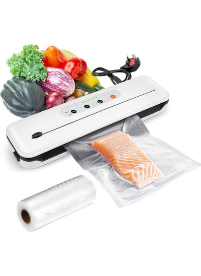 Buy Vacuum Sealer Machine, Automatic Food Sealer for Food Savers with Cutter, Pulse Function, Dry & Moist Modes, Vacuum Packaging for Food Storage in UAE