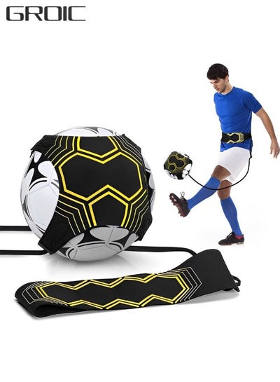 Buy Soccer Trainer Hands-Free Adjustable Solo Soccer Trainer Adjustable Football Training Belt Solo Football Trainer for Volleyball Control Skills Juggling Kicking Practice - Fits All Ball Size in UAE