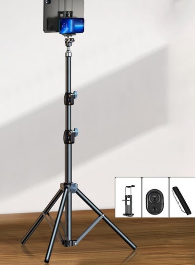 Buy ELIKLIV Universal 2.1m high stand for tablets and mobile phones Dual camera has a multi-function Bluetooth remote control in Saudi Arabia