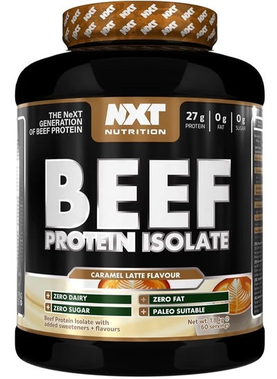 Buy Beef Protein Isolate Juice Zero Dairy Caramel Latte 60 Servings 1800g in UAE