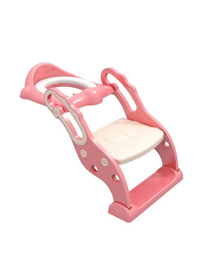 Buy Baby Foldable Potty Trainer Step Stool And Seat - Pink in UAE