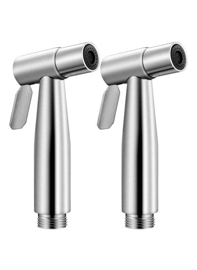 Buy 2Pack Bidet Toilet Sprayer Head Stainless Steel Handheld Bidet Sprayer Bathroom Baby Diaper Sprayer for Kitchen Toilet and Graden Cleaning in Saudi Arabia