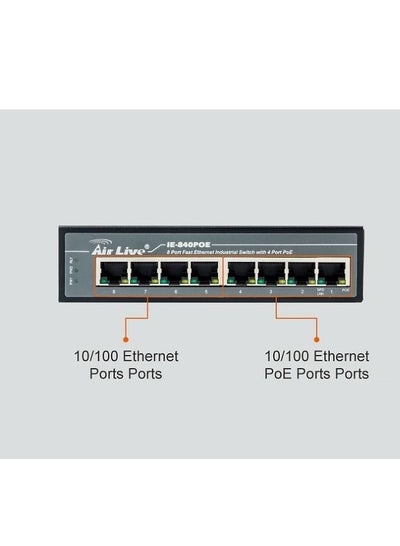 Buy IE-840: 8 ports switch with 4 Port 802.3at/af PoE port in Egypt