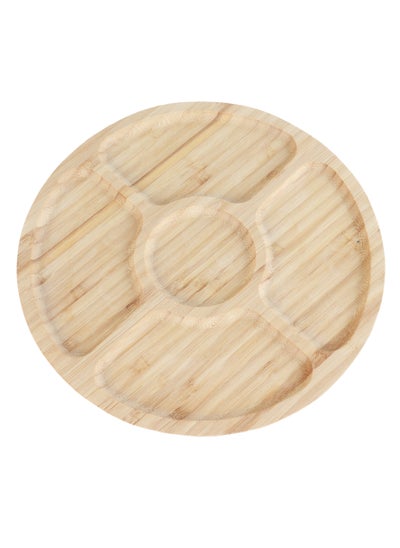 Buy Wooden circular serving plate -20 cm in Saudi Arabia