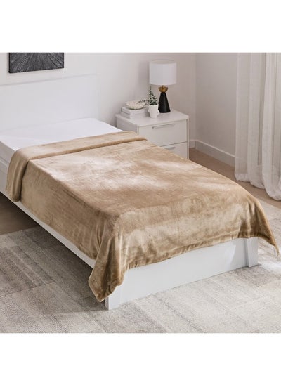 Buy Snugsoft Flannel Double Layer Twin Blanket 150 x 200 cm in Saudi Arabia