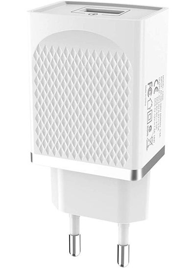 Buy Hoco C42A Vast Power Single USB Port Wall Charger - White in Egypt