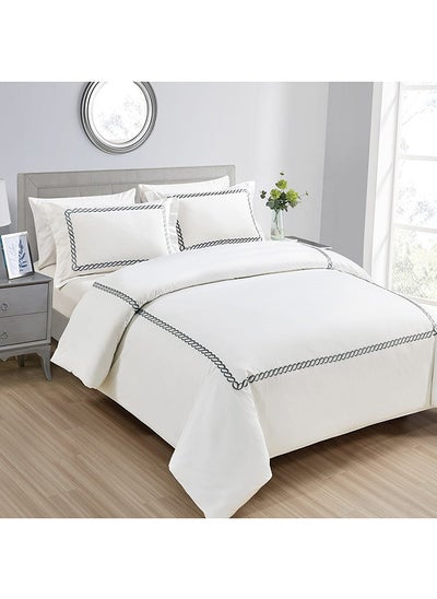 Buy 3-Piece Pullman Duvet Cover Set, Ivory - 200TC, 230x220 cm in UAE