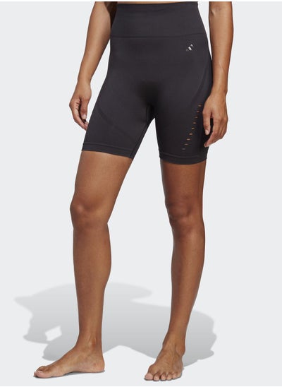 Buy Yoga Studio Aeroknit Biker Short Leggings in UAE