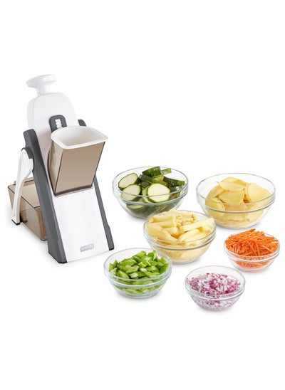 Buy DASH Safe Slice Mandoline Slicer, Julienne + Dicer for Vegetables, Meal Prep & More with 30+ Presets & Thickness Adjuster - Grey in Egypt