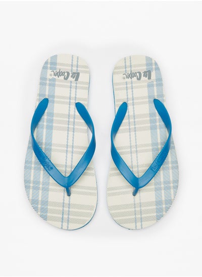 Buy Men's Checked Slip-On Thong Slippers in UAE