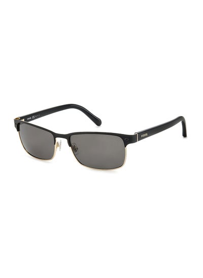 Buy Men's UV Protection Rectangular Sunglasses - Fos 3000/P/S Black 57 - Lens Size: 57 Mm in Saudi Arabia