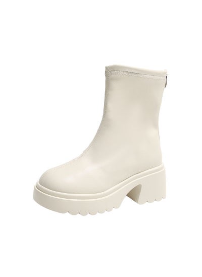 اشتري 2024 Fall Over-Knee Platform Boots Fashionable Slimmingcreamy-white Boots A32 creamy-white Boots A32 في الامارات