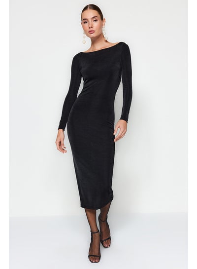 اشتري Black Fitted Evening Dress with Accessories TPRAW24EL00023. في مصر