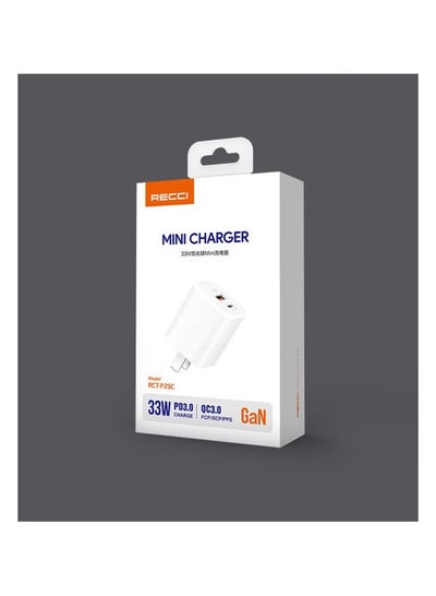 اشتري Recci Mini Charger 33W RCT-P25C White في مصر