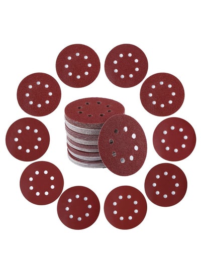 Buy 100 PCS 5 Inch 8 Holes Sanding Discs, Hook and Loop Sandpaper Sander Round Sand Paper for Random Orbital Sander (240 Grit) in UAE