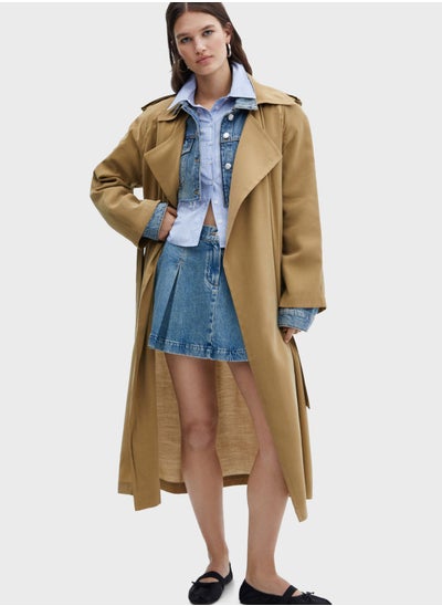 اشتري Longline Trench Coat في الامارات