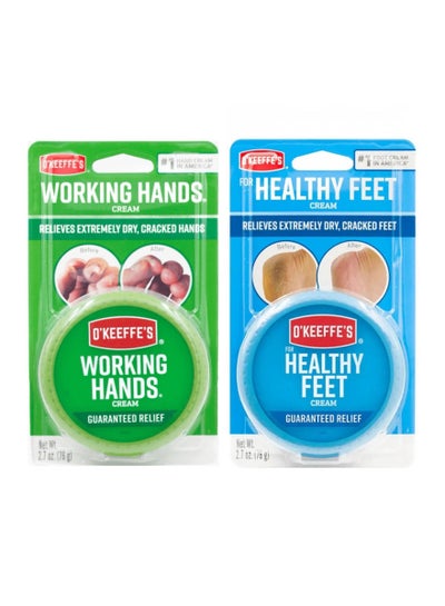 Buy Healthy Feet Cream Clear and Working Hands Hand Cream Multicolour in Saudi Arabia