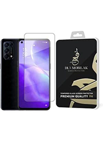 Buy For Oppo Reno 5 Tempered Glass screen Protector Reno5 - Clear By Dl3 Mobilak in Egypt