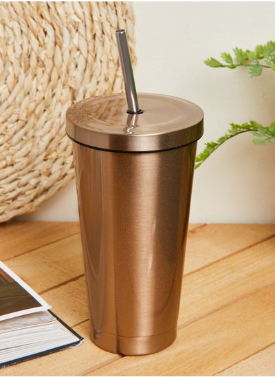 Buy Stainless Steel Tumbler With Straw in UAE