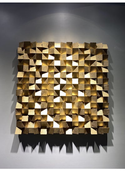 اشتري Gold Monochrome Wood Wall Decor By Woodeometry في مصر